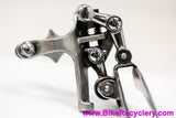 Early Campagnolo Record Front Derailleur: 1st Year! 1052/1 - Flat Head Pivots - No Slot Cable Stop Chrome Bronze Steel Arm (NEAR MINT++)