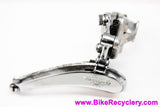 Early Campagnolo Record Front Derailleur: 1st Year! 1052/1 - Flat Head Pivots - No Slot Cable Stop Chrome Bronze Steel Arm (NEAR MINT++)