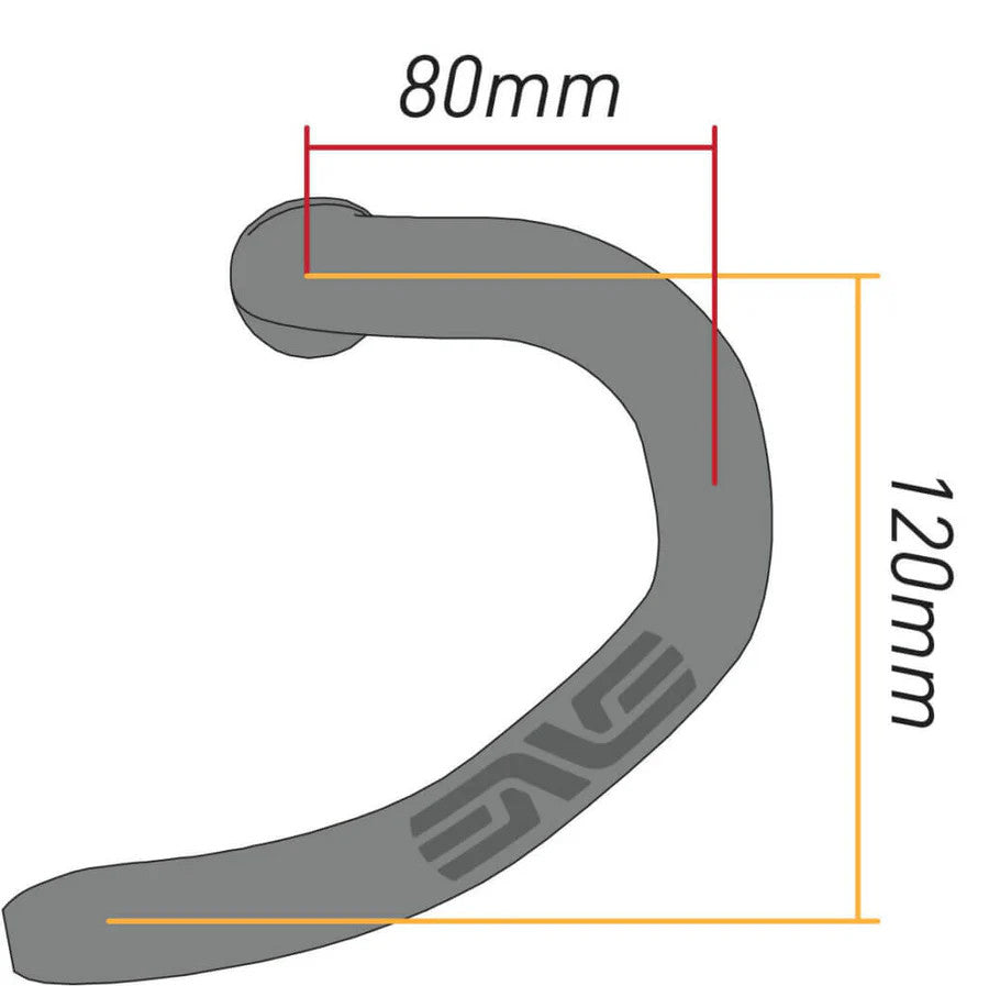 ENVE Composites G Series Gravel Drop Handlebars: 46cm Wide - Carbon (NEW)