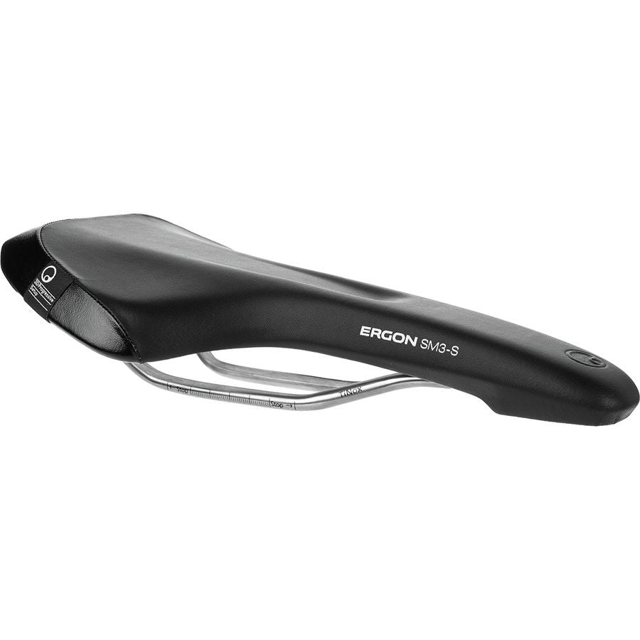 Ergon SM3 Saddle: Medium 140mm - TiNox Rails - Black (NEW)