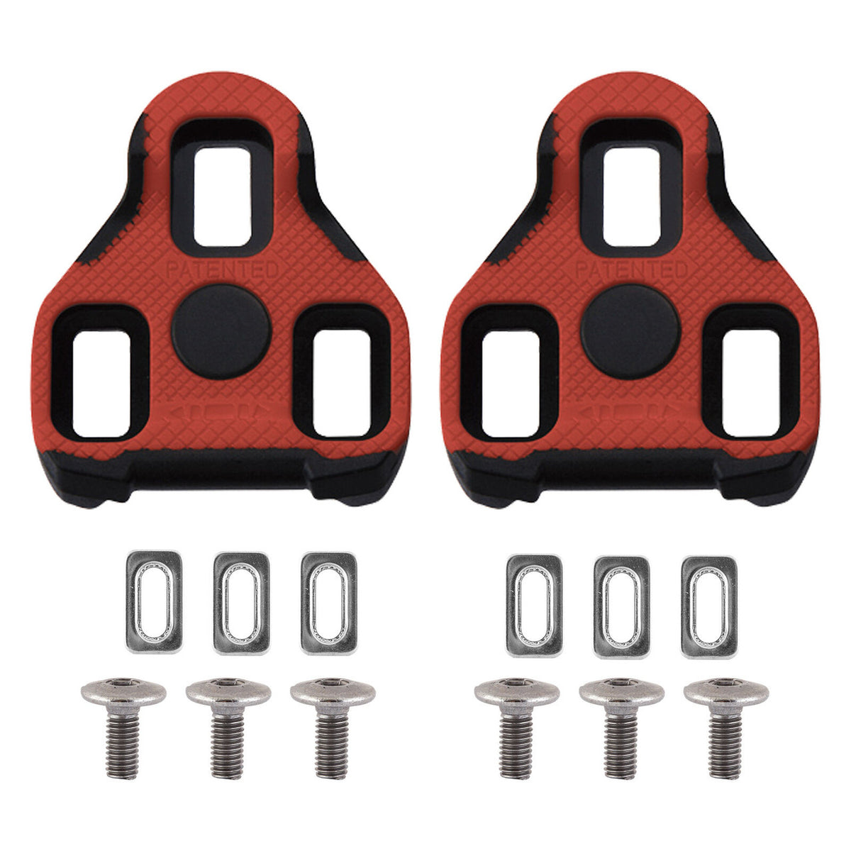 xustar ARC11+ Look Keo Cleats: Anti-Slip - 7 Degree - Red/Black