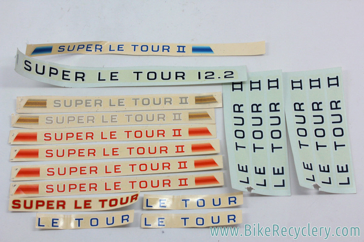NOS Schwinn (Super) Le Tour Waterslide Decal Lot: 18 Piece - Genuine Schwinn Factory