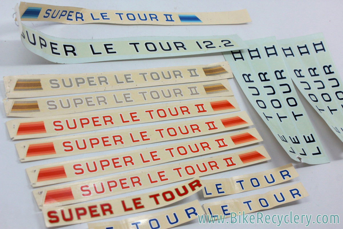 NOS Schwinn (Super) Le Tour Waterslide Decal Lot: 18 Piece - Genuine Schwinn Factory