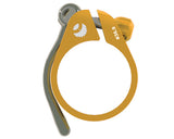 NEW Carbon-Ti X-Clamp QR Evo Seatpost Clamp: 38.0mm Gold