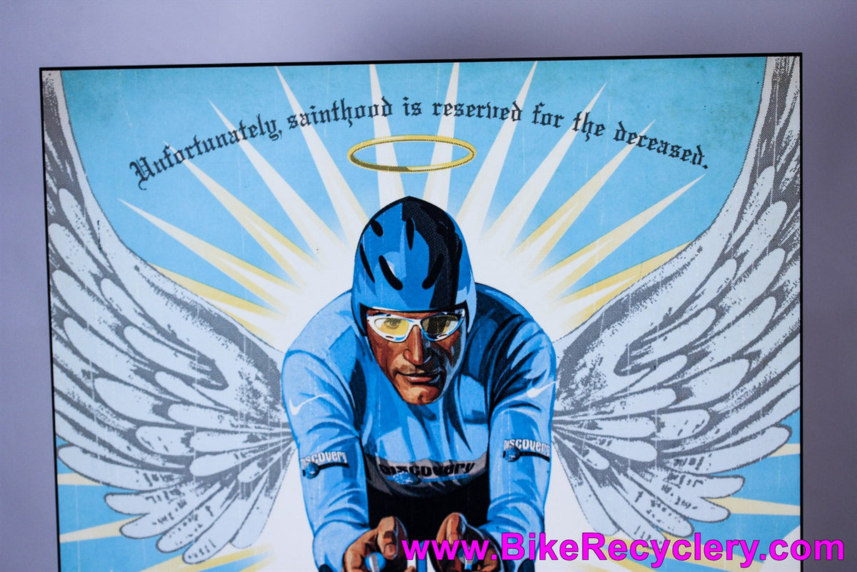 George Hincapie Race to Replace Discovery Trek Team Artwork One-Off Painted on WOOD: 36" x 24" x 10mm Thick (MINT)