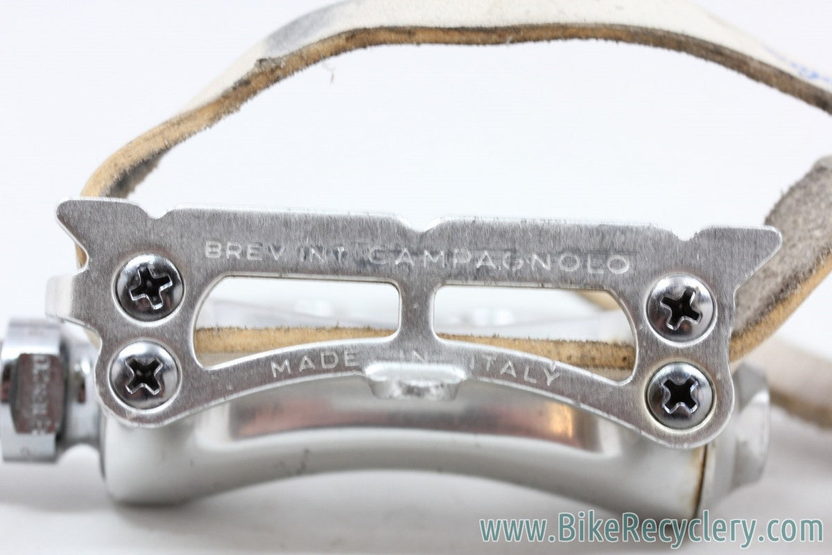 Campagnolo C-Record 305/501 Aero Pedals w/ Toe Clips (NOS) & Straps