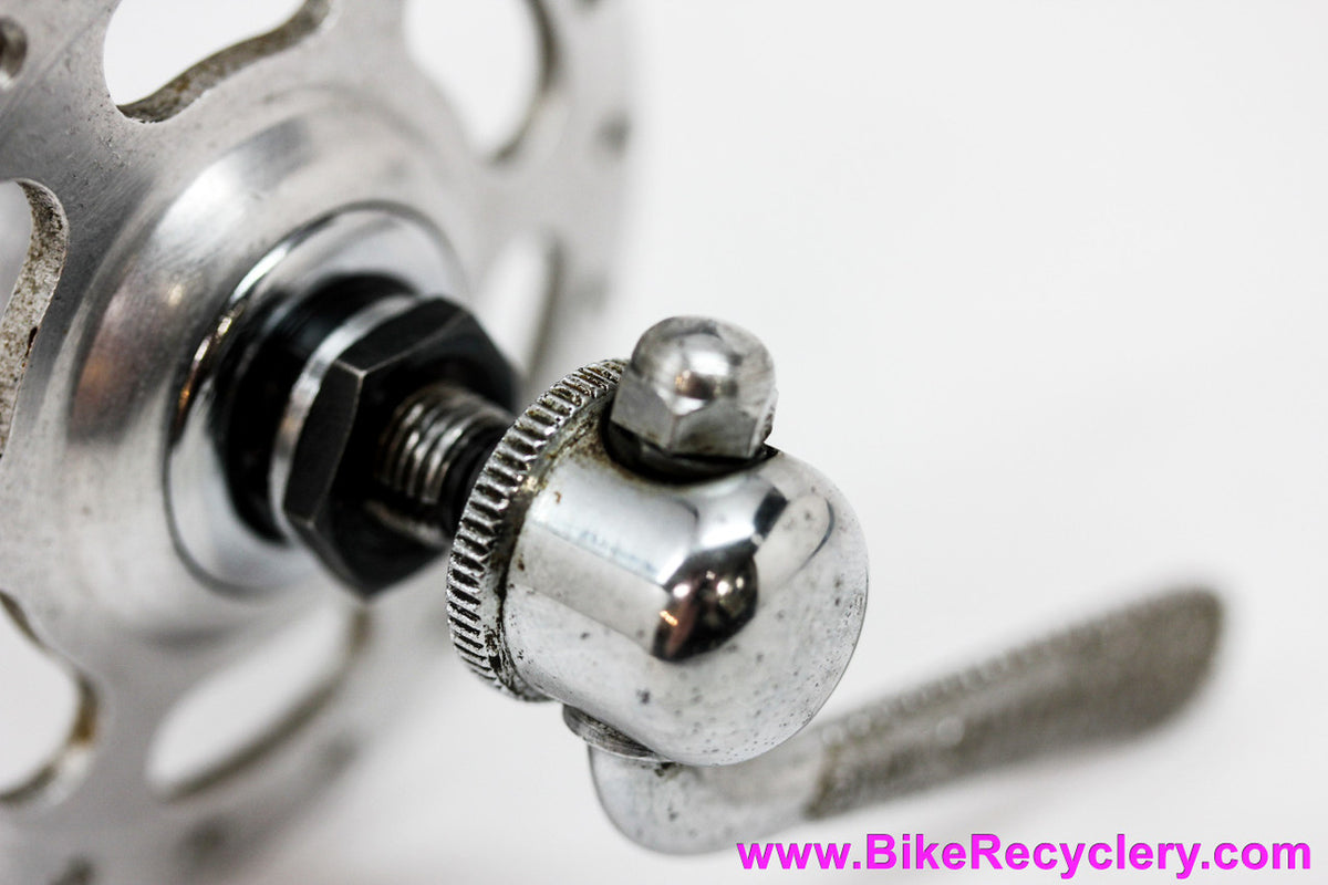 Open C Campagnolo " No Record" Strada High Flange Front Hub & QR Skewer: 36H - 1960's (Near Mint+)
