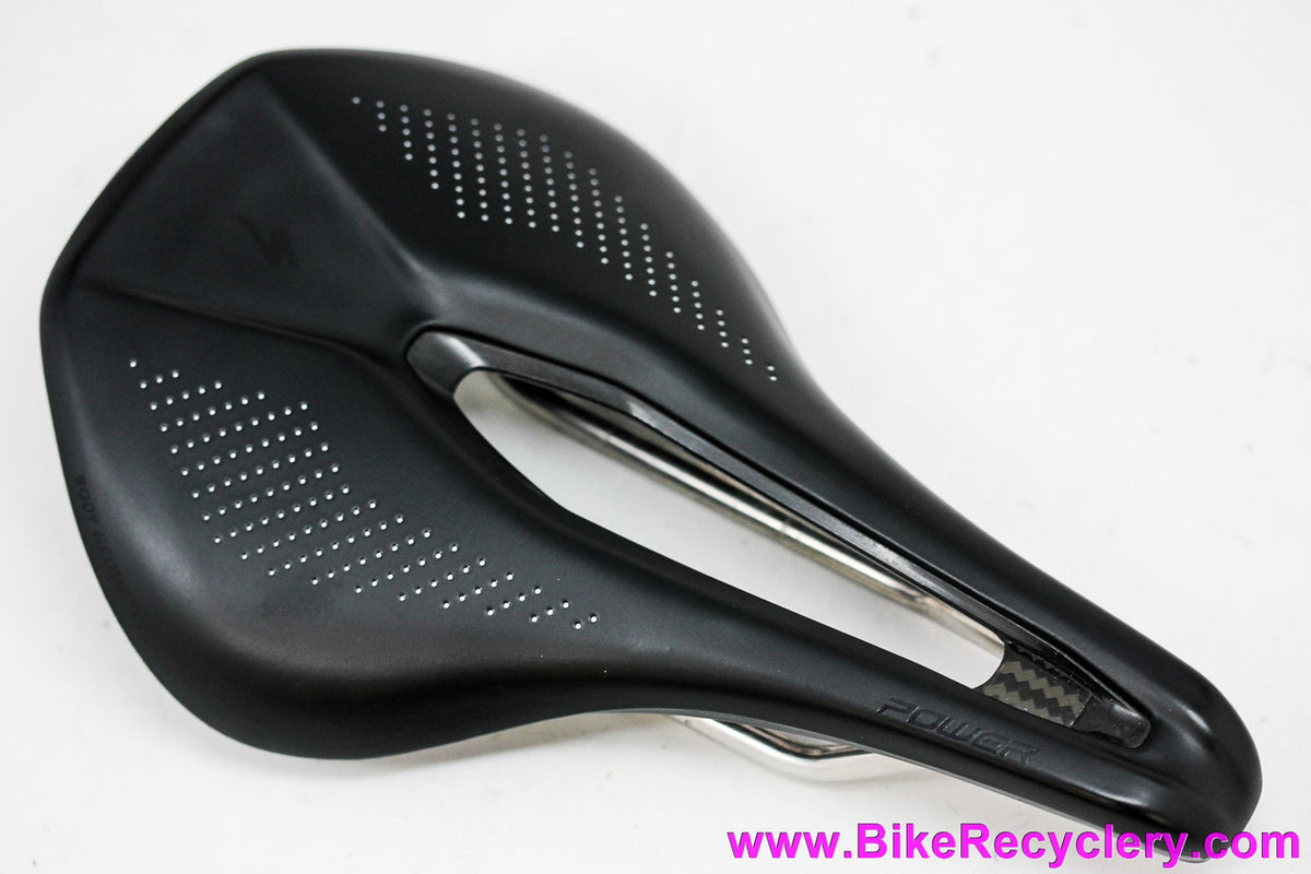 Specialized Power Pro Saddle: Carbon Shell - Hollow Ti - 143mm - Black (new take-off)