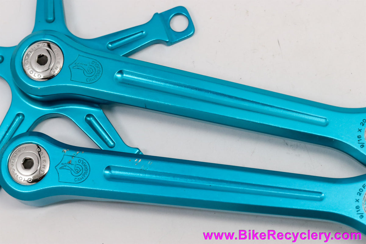 Campagnolo Nuovo Record BMX Crank Arms: 806/BMX - Blue Ano - 175mm - RARE (LOW MILES Near MINT)