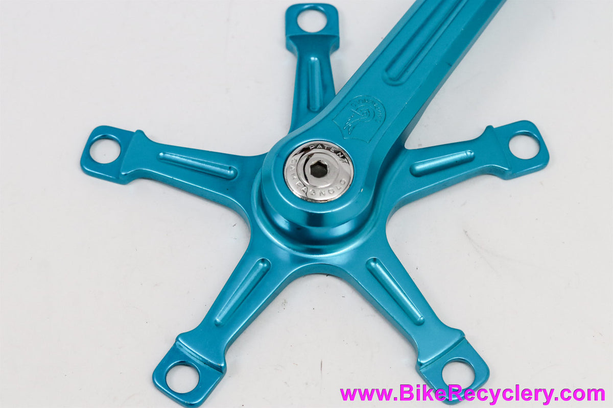 Campagnolo Nuovo Record BMX Crank Arms: 806/BMX - Blue Ano - 175mm - RARE (LOW MILES Near MINT)