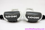 Look Carbon PP137 Delta ARC Clipless Pedals: White/Black - Vintage 1990's (EXC)