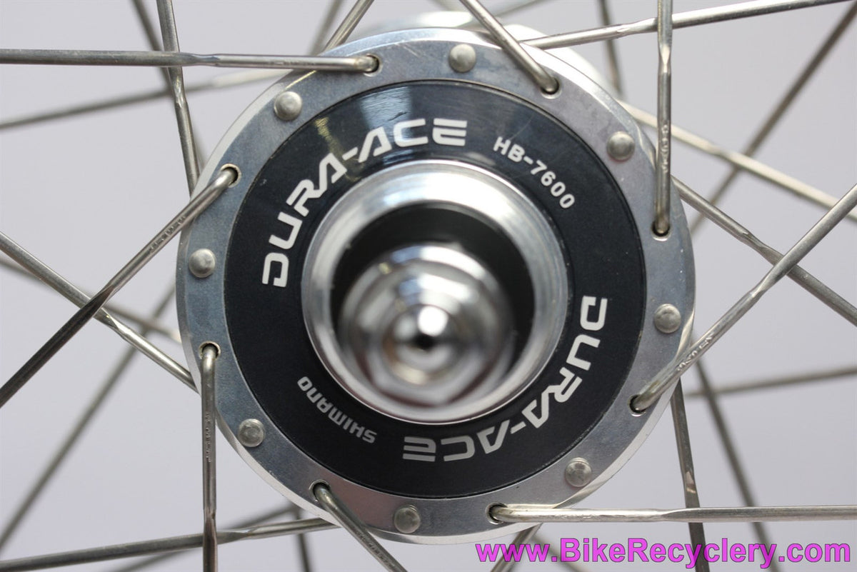 NOS Track Wheelset: Dura Ace 7600 Hubs / Wolber Super Champion Aspin: 32H - CX-Ray - Tufo S33 Pro Tubular  (10 Miles))