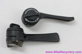 NOS Suntour Blaze SL-3040-BS/CS Downtube Shifters: Accushift Plus 6 Speed - Black