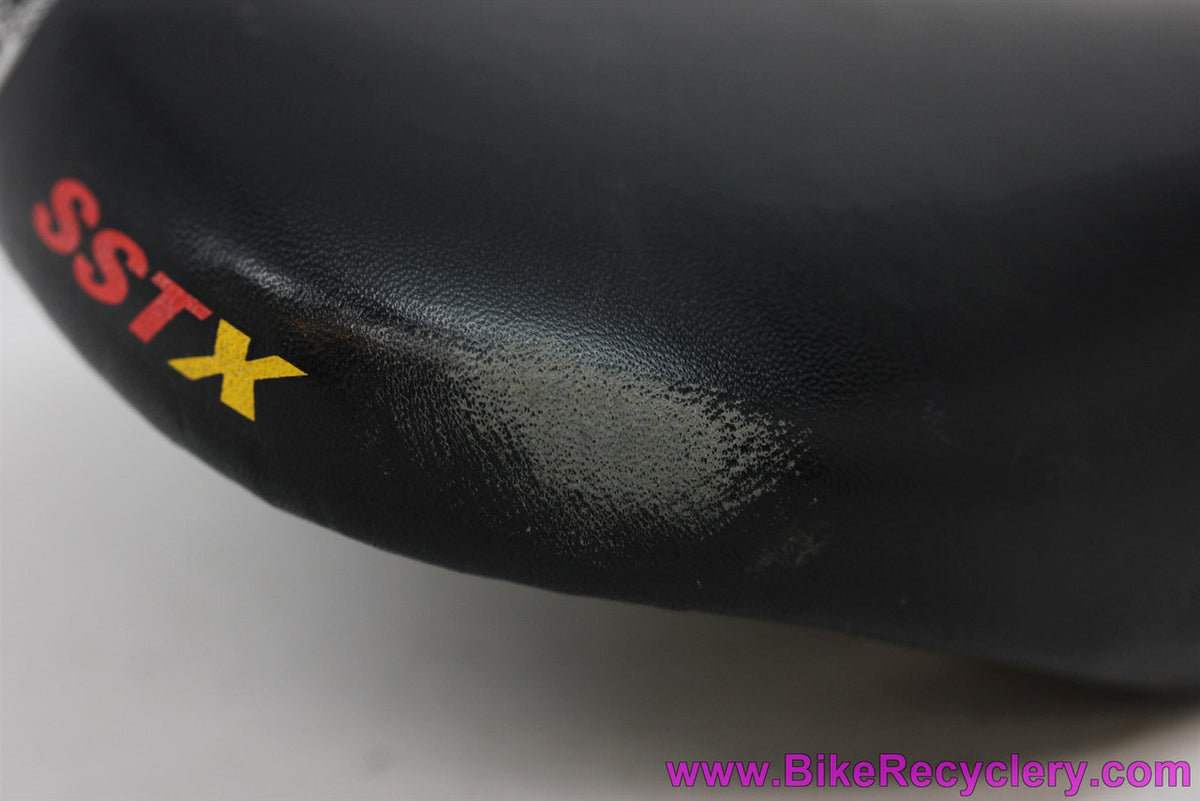 WTB SST-X Saddle: Vintage 1990's MTB - Black Leather (EXC)
