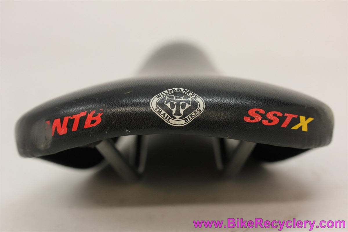 WTB SST-X Saddle: Vintage 1990's MTB - Black Leather (EXC)