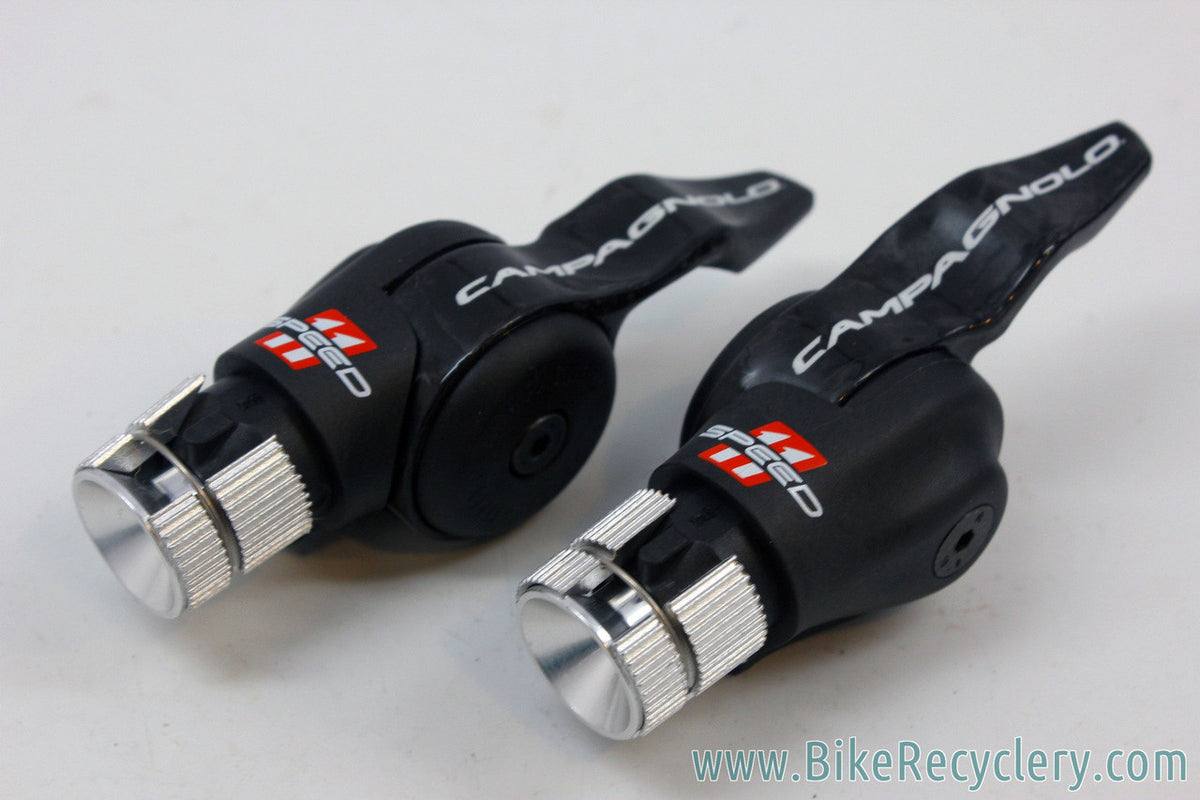 Campagnolo 11 Speed TT Bar End Shifters : Carbon (NEW)