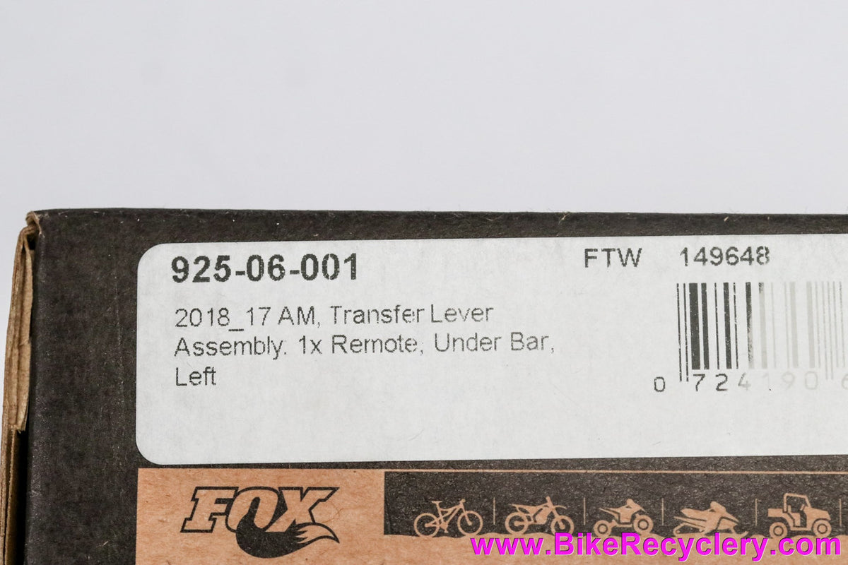 Fox Shox Transfer Dropper Post Remote Kit: Left Under Bar 1x - Cable/Housing