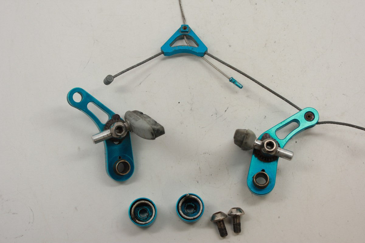 Critical Racing Cantilever Brake: Anodized Yeti Blue, 1990's