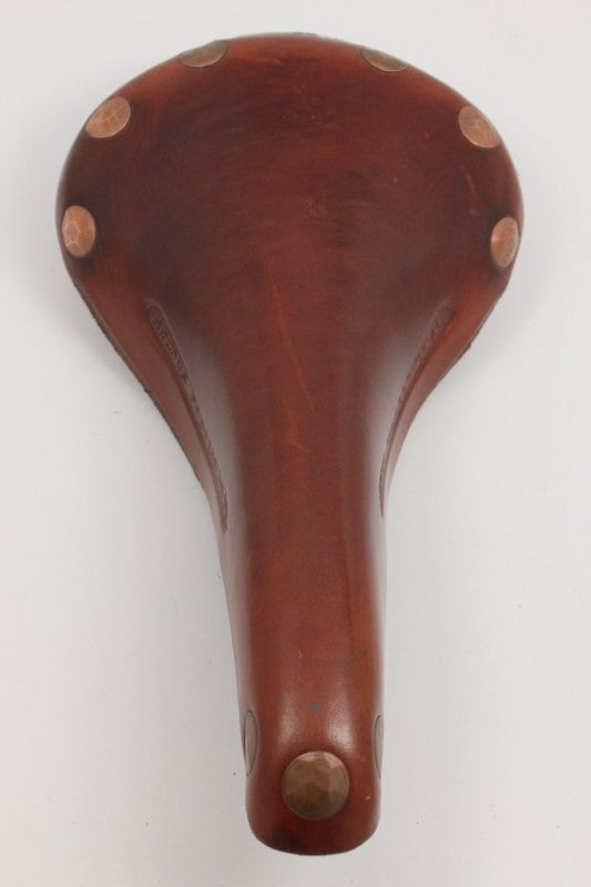 1990's Brooks Professional Special Saddle: Large Copper Rivets / Rails, Honey