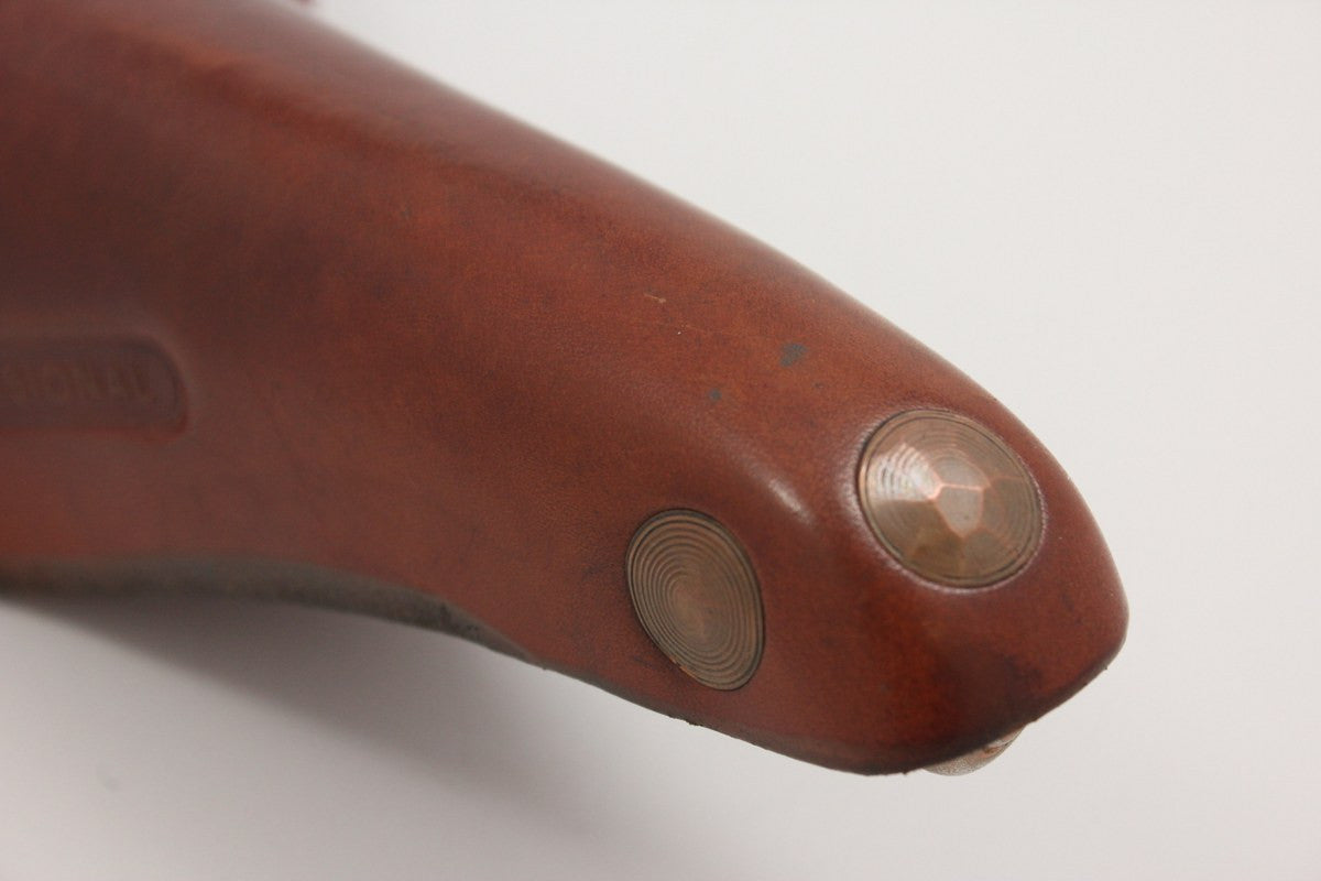 1990's Brooks Professional Special Saddle: Large Copper Rivets / Rails, Honey
