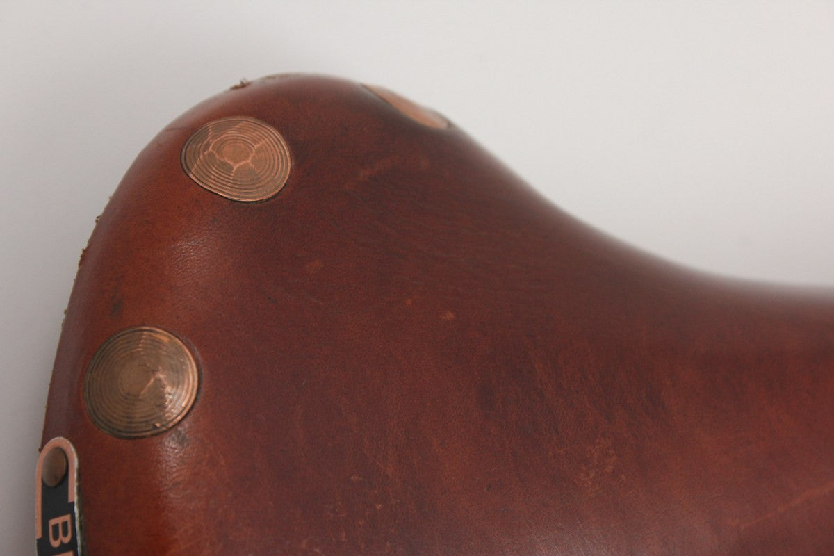 1990's Brooks Professional Special Saddle: Large Copper Rivets / Rails, Honey