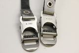 Vintage Campagnolo Toe Straps: Black Leather, EXC