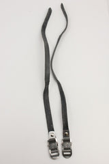 Vintage Campagnolo Toe Straps: Black Leather, EXC