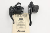 NOS Modolo Morphos 3X Carbon Ergo/STI Shifters: Compatible with 7/8/9sp Shimano, 8/9sp Campy, 5/6sp Indexed