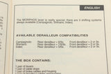 NOS Modolo Morphos 3X Carbon Ergo/STI Shifters: Compatible with 7/8/9sp Shimano, 8/9sp Campy, 5/6sp Indexed