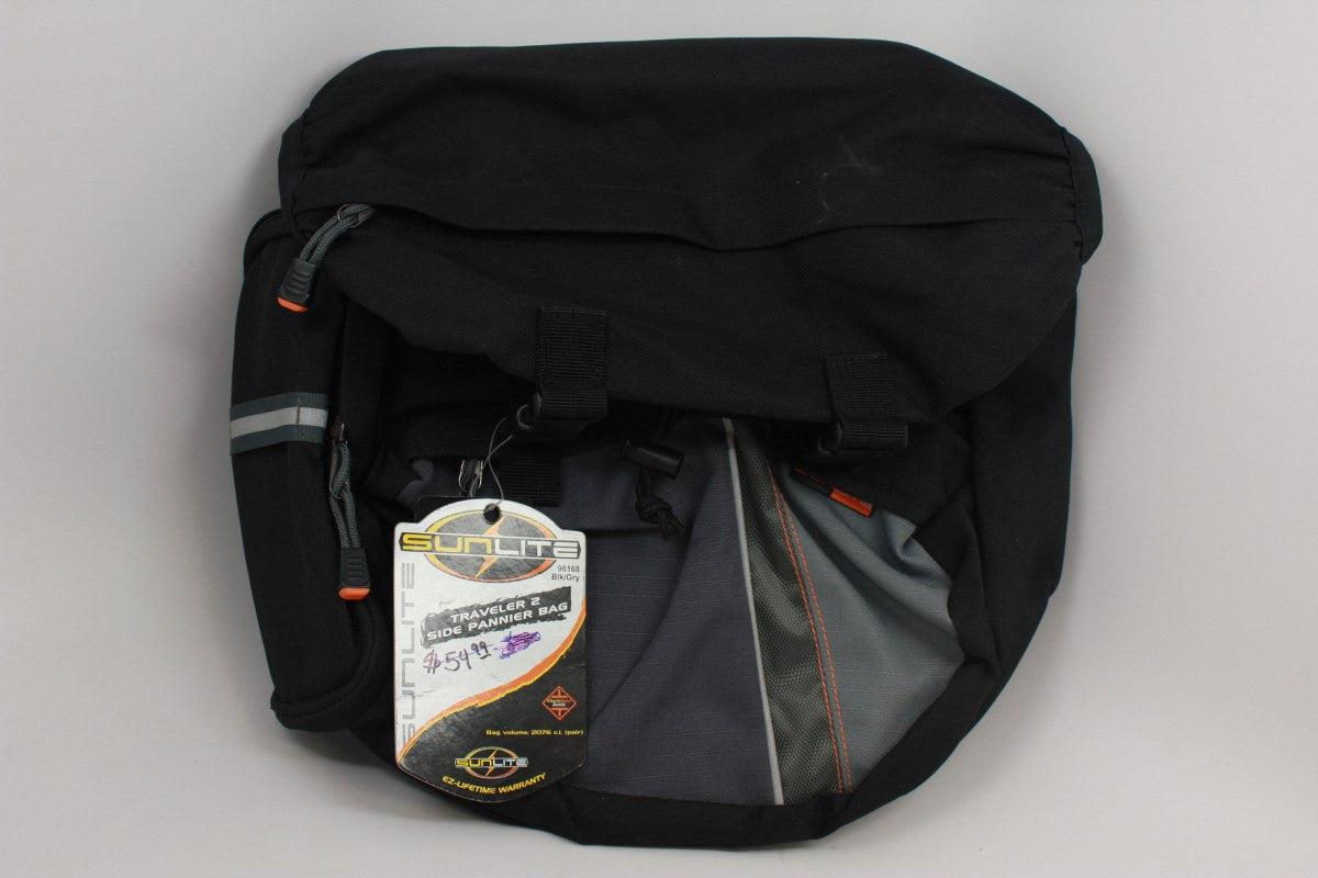 NEW Sunlite Traveler 2 Pannier Bag: 1035ci, Black