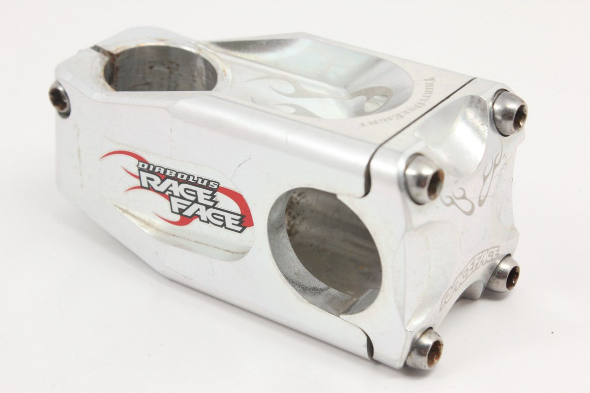Race Face Diabolus DH Threadless Stem: 70mm x 1 1/8", Silver