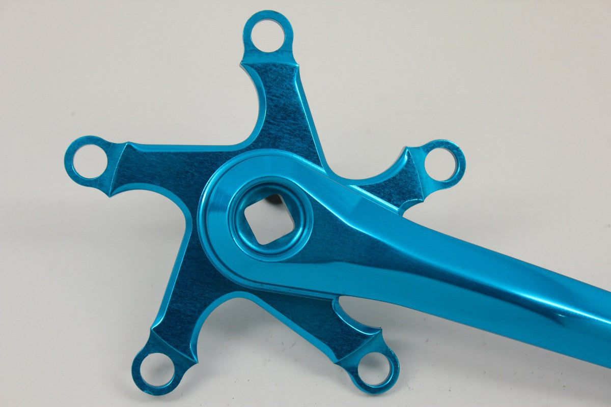NOS Grafton Joystix Drive-Side Crank Arm: Blue, 172.5mm, 110/74mm
