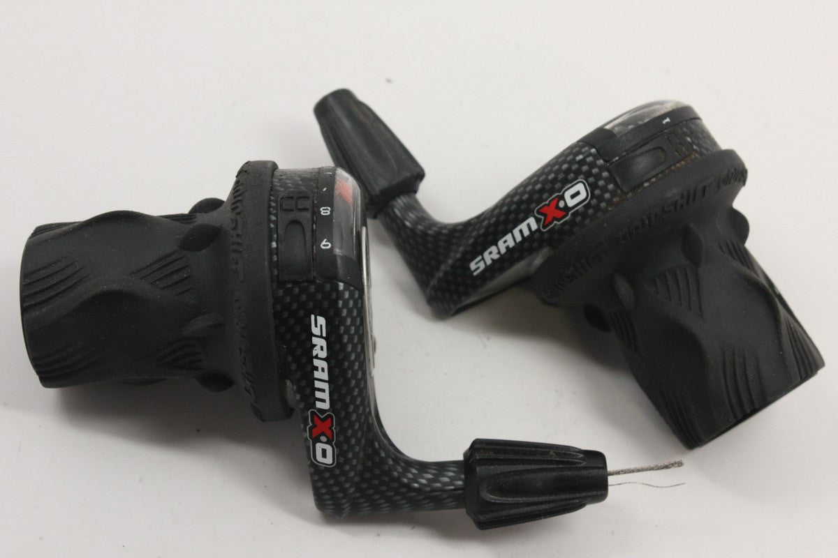 Sram X.0. Gripshifters: 9 speed, Carbon