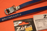 NIB Christophe Leather Toe Straps: Zefal, Blue