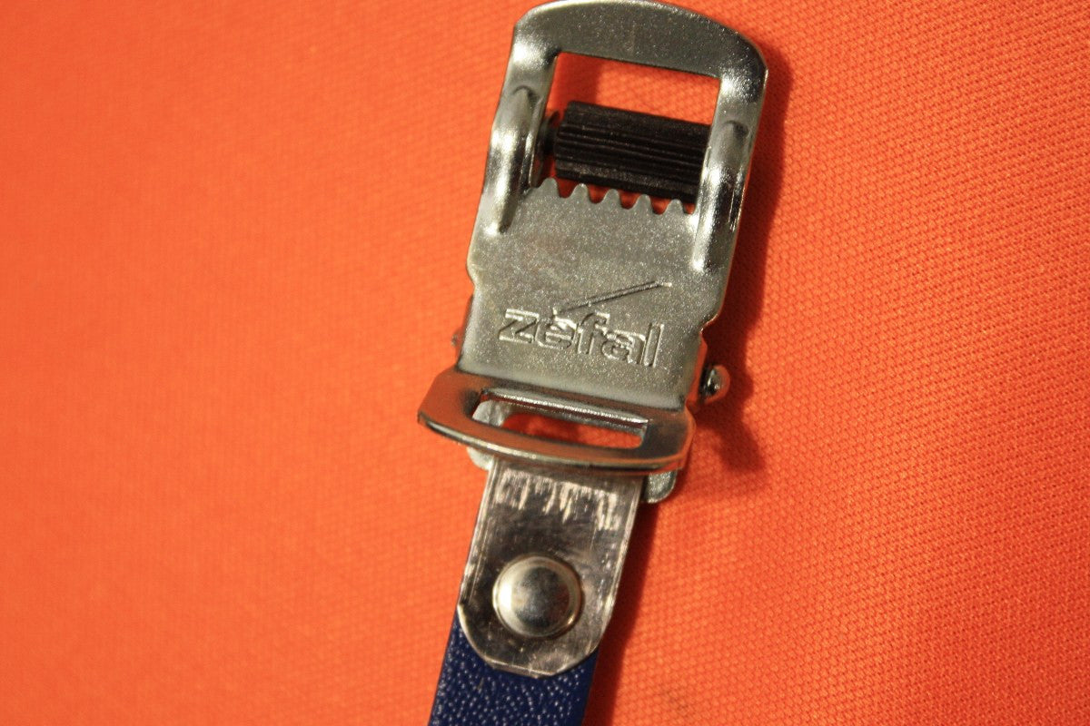 NIB Christophe Leather Toe Straps: Zefal, Blue