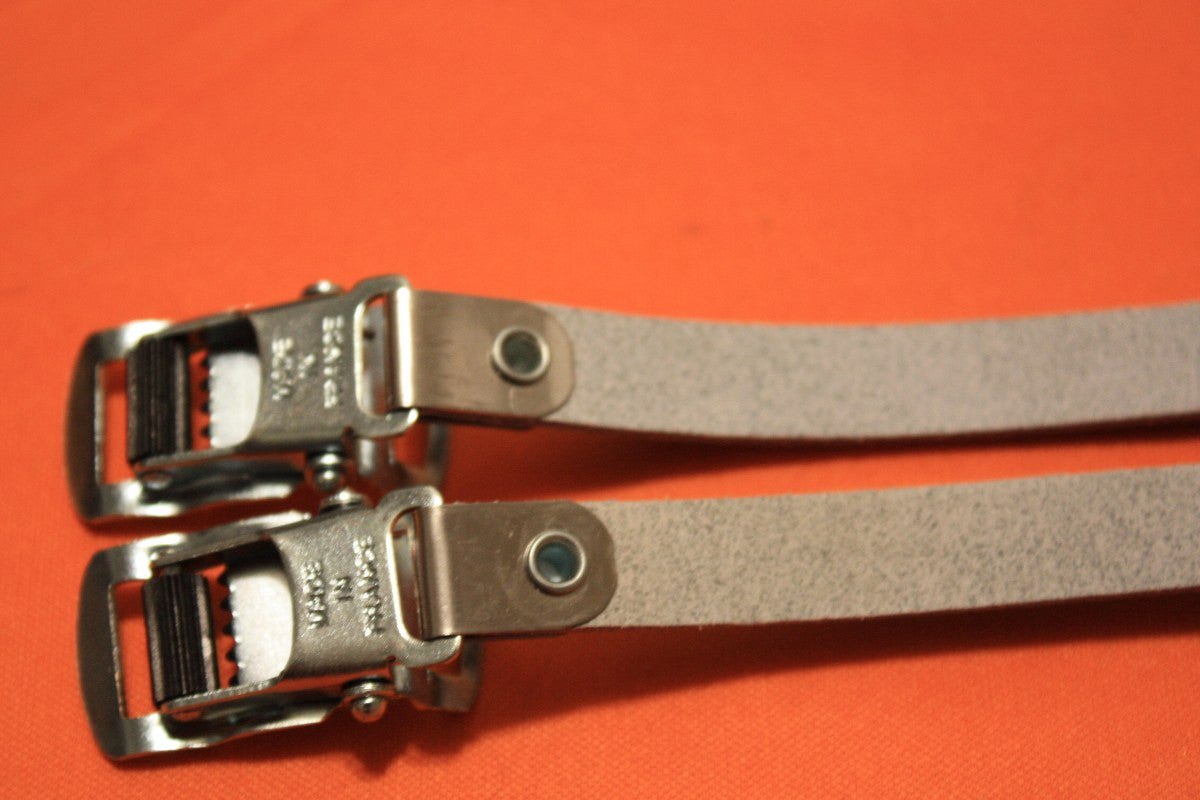 NIB Christophe Leather Toe Straps: Zefal, Blue