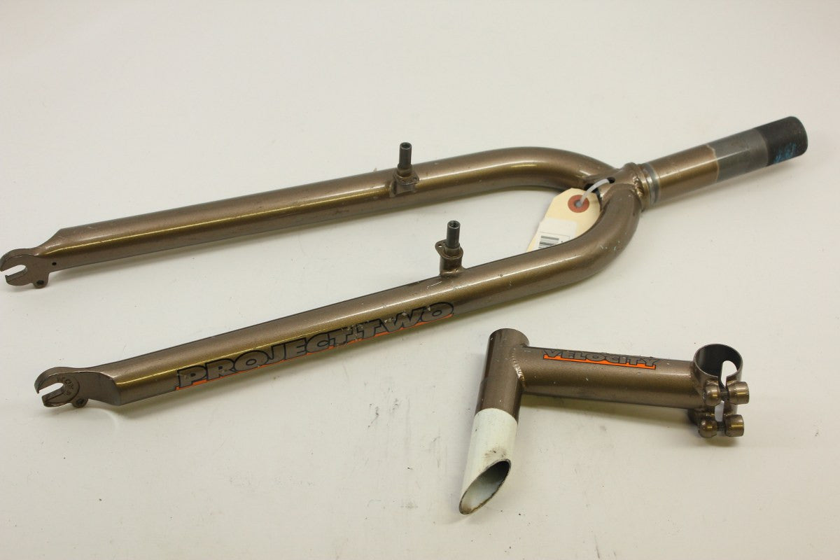 Kona Project 2 Rigid Fork & Stem: 1 1/8" Threaded, 26" Mountain Bike