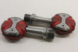 Speedplay Zero Clipless Pedals: Stainless Steel Spindles Red