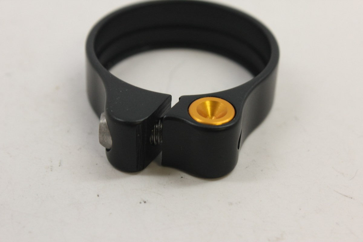 NEW KCNC SC11 Seatpost Clamp / Collar: 35.6 Black Gold 14g