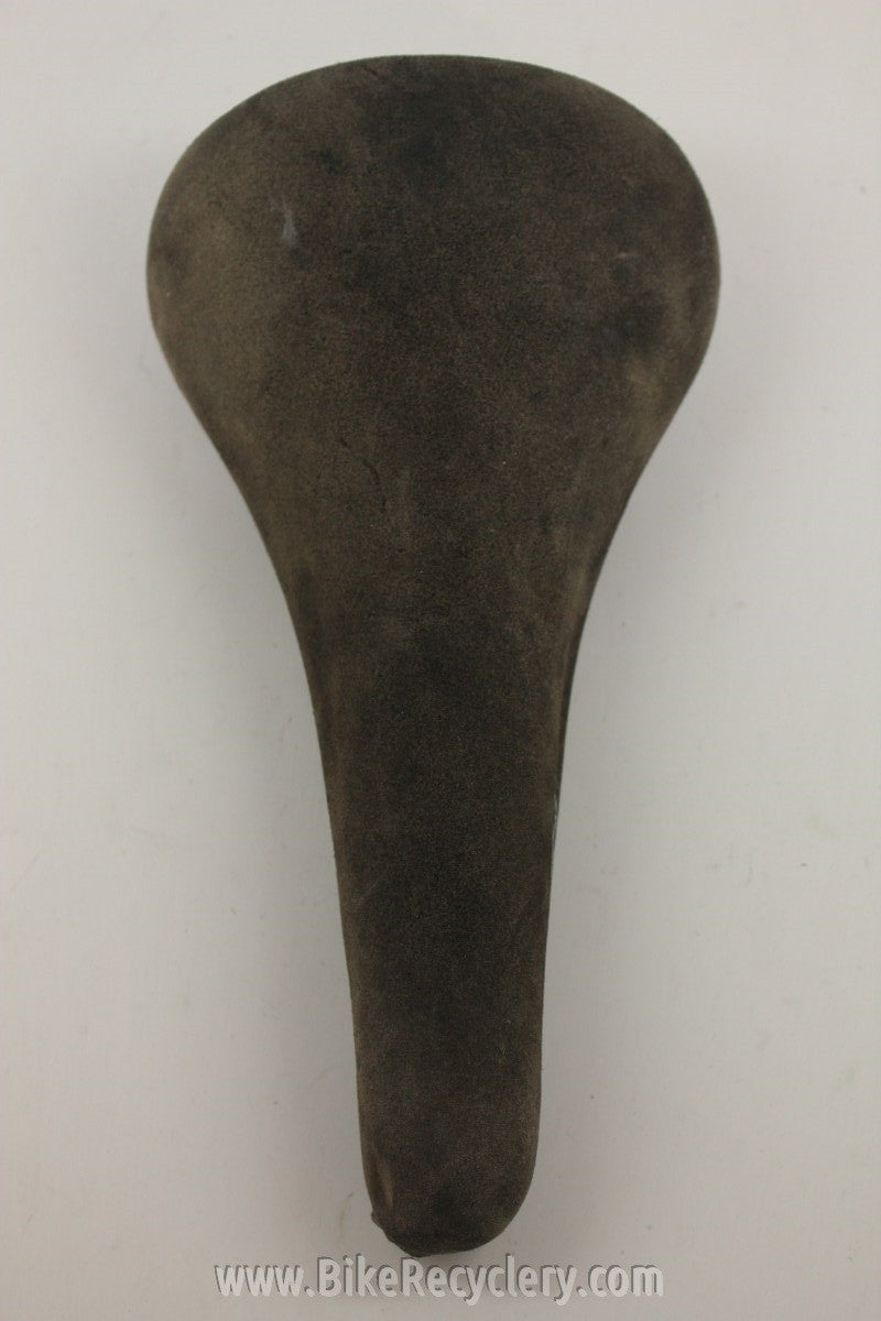 Selle Italia Turbo Saddle: Brown Suede Leather, 1980's