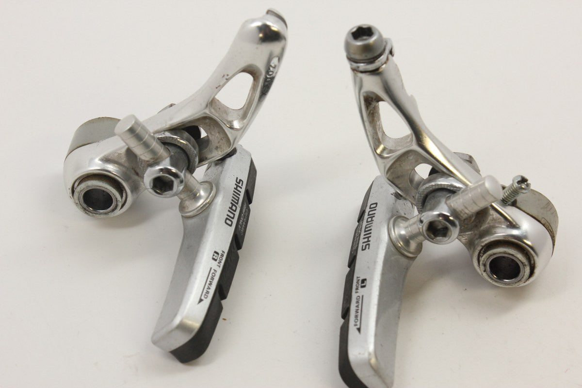 Shimano 700CX Cantilever Brakes: Ultegra Level, Silver
