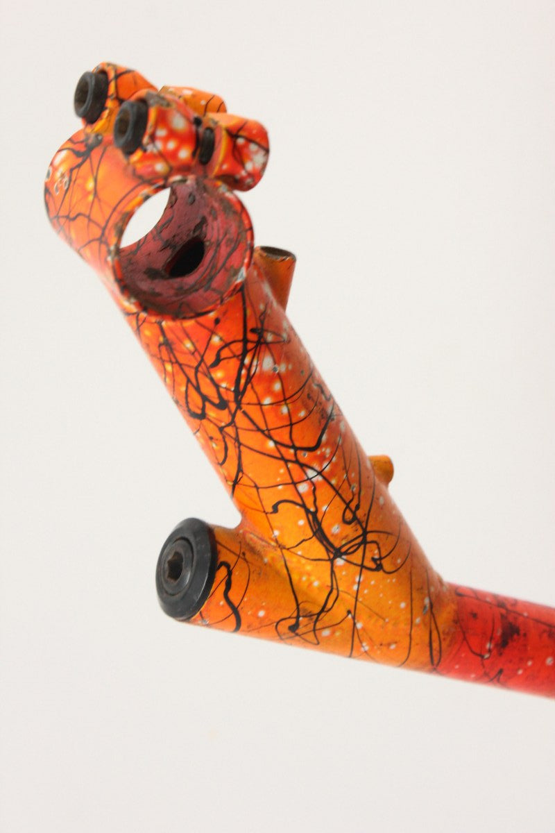 GT Quill Stem: 110mm, High Rise, Crazy Orange Paint Job, From 1990's GT Karakoram