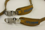 Silva Toe Straps: Tan Leather, Side Boulsters, Italian