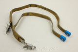 Silva Toe Straps: Tan Leather, Side Boulsters, Italian