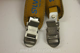 Silva Toe Straps: Tan Leather, Side Boulsters, Italian