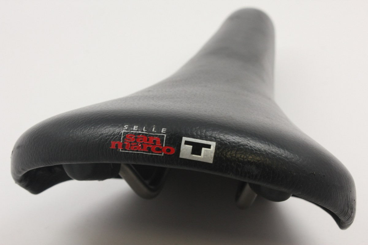 Vintage San Marco Strada Hi-Pro Saddle: Ti Rails, Leather 1990's