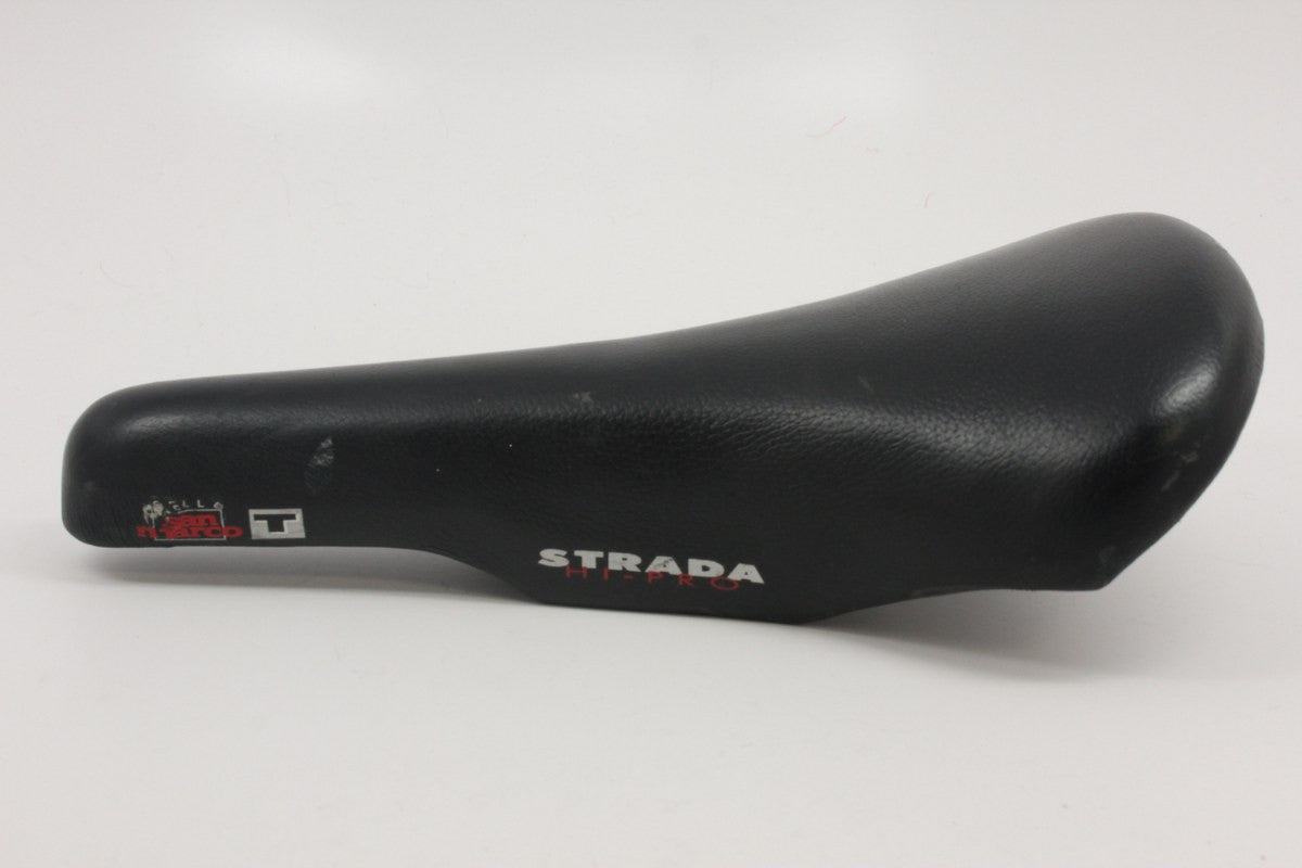 Vintage San Marco Strada Hi-Pro Saddle: Ti Rails, Leather 1990's