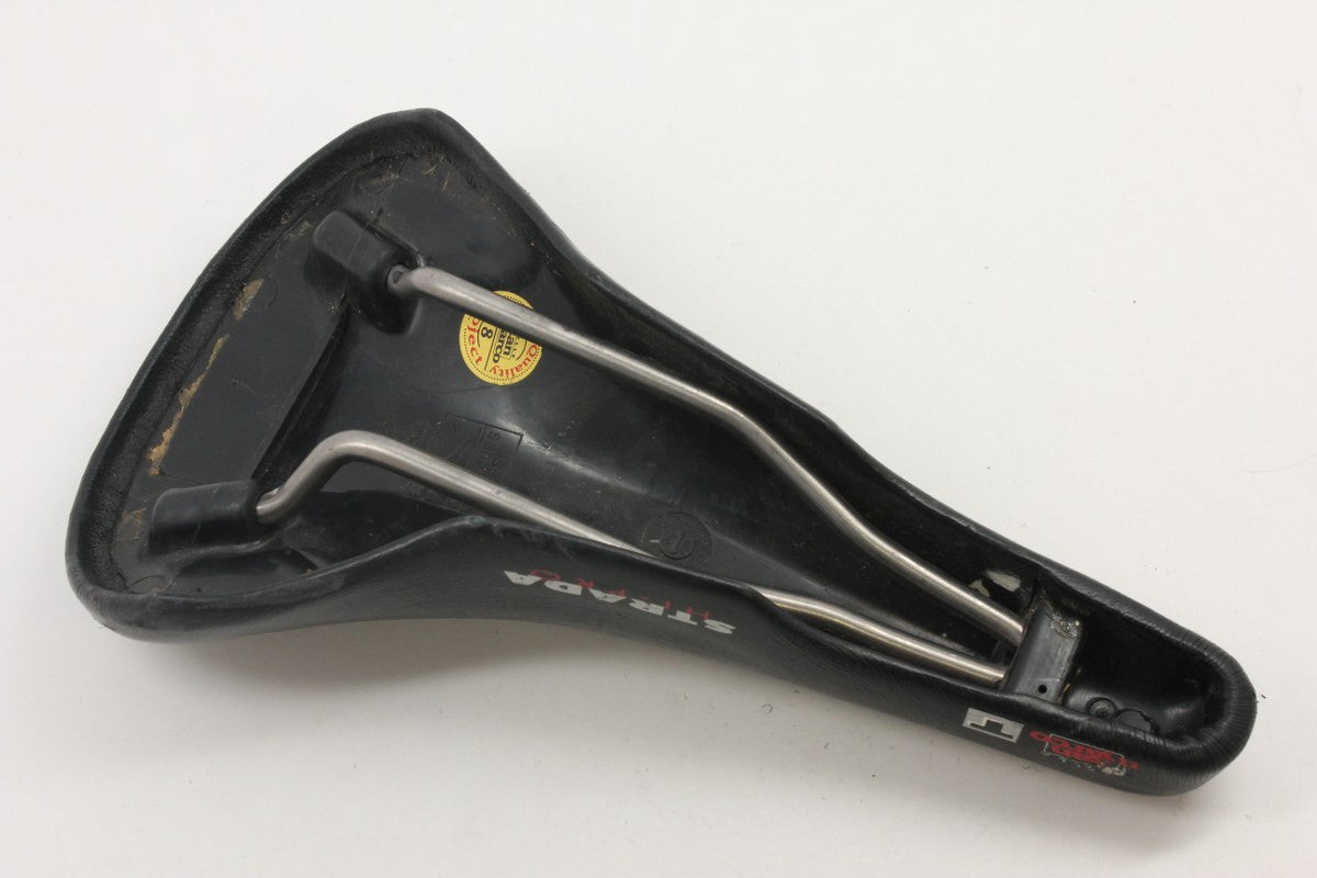 Vintage San Marco Strada Hi-Pro Saddle: Ti Rails, Leather 1990's