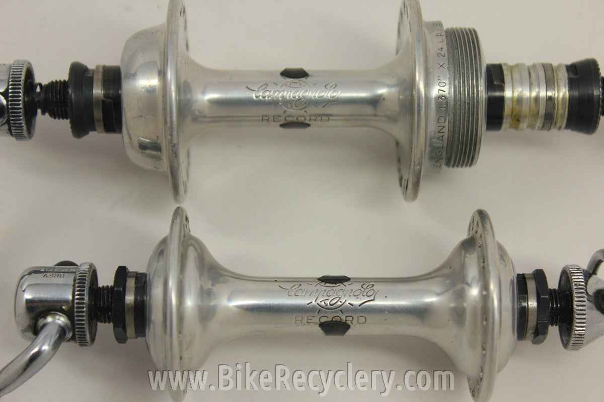 Campagnolo Nuovo Record Hubset: Small Flange, 36H, W/ Flat Skewers Near MINT