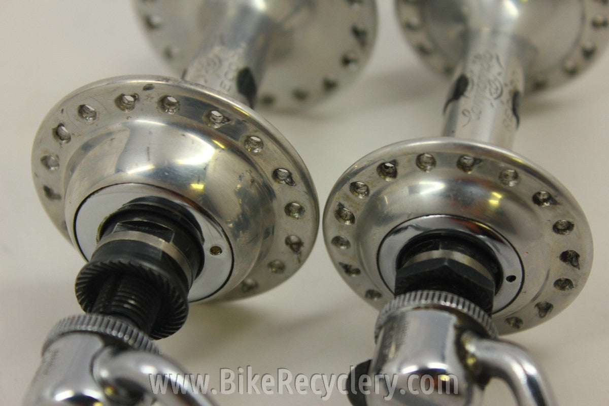 Campagnolo Nuovo Record Hubset: Small Flange, 36H, W/ Flat Skewers Near MINT